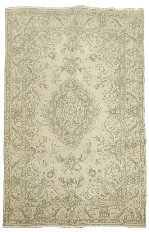 Wool Distressed Tabriz Persian Area Rug 6x9