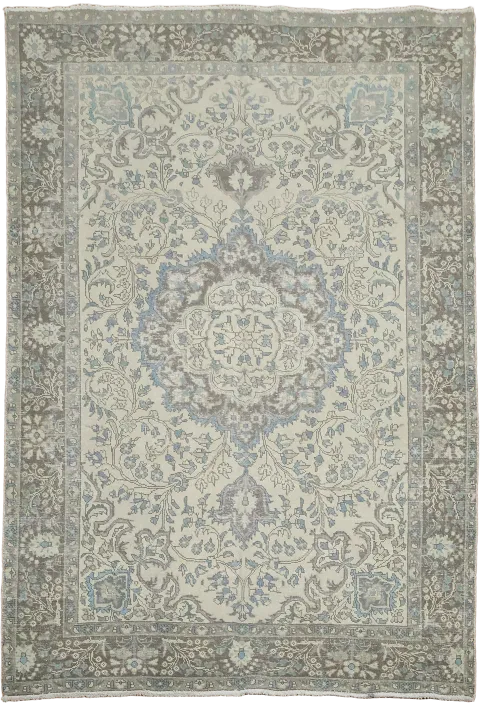 Distressed Tabriz Persian Area Rug 6x9