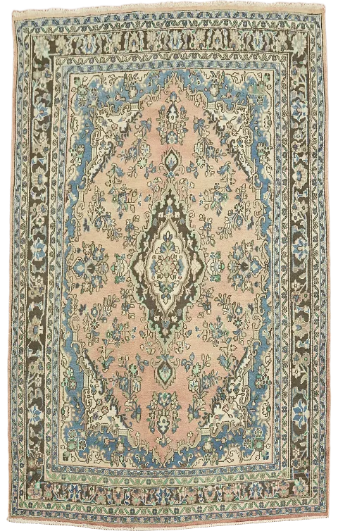 Vintage Hamedan Persian Area Rug 7x10