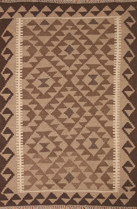 Geometric Kilim Reversible Area Rug 3x5