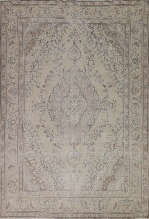 Distressed Tabriz Persian Area Rug 10x12