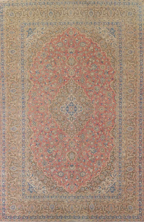 Traditional Kashan Persian Area Rug 9x13