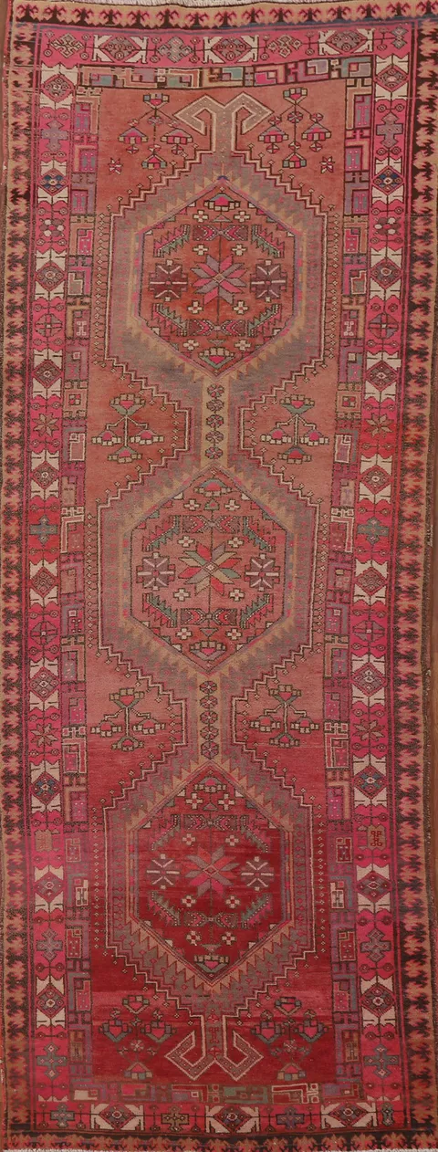 Vintage Ardebil Persian Runner Rug 4x10