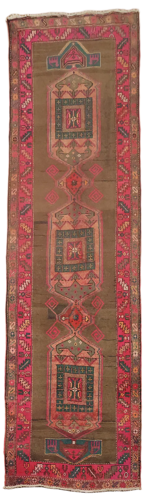 Traditional Vintage Tribal Persian Long Hallway Runner Rug 4x13