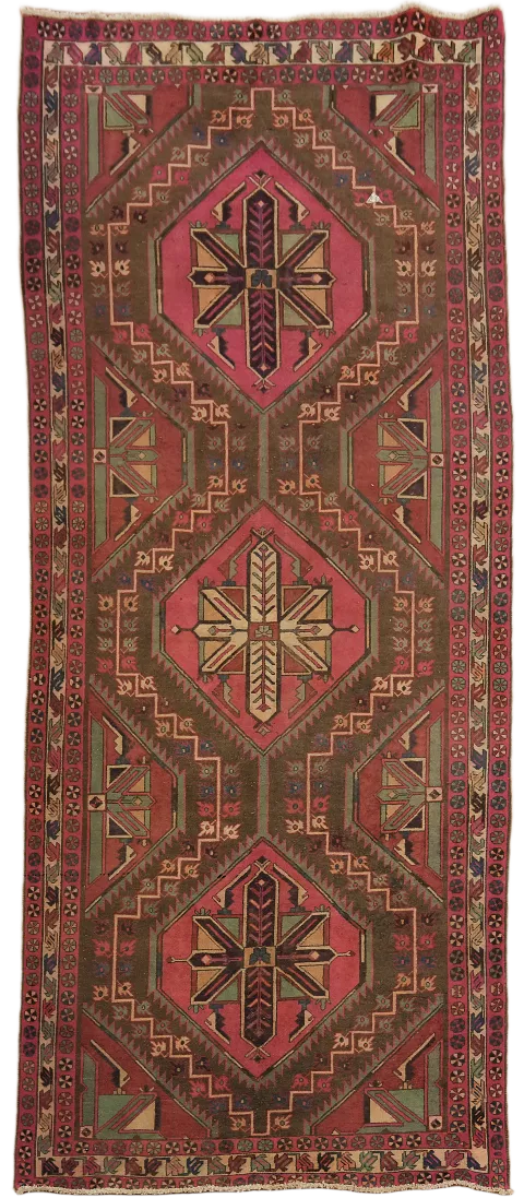 Vintage Meshkin Persian Area Rug 5x11