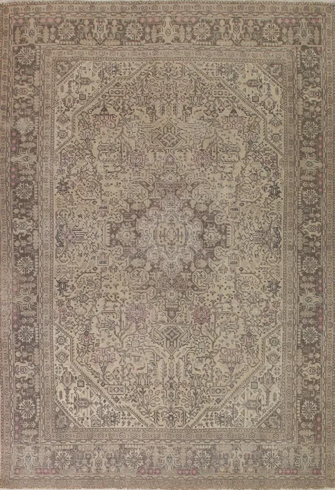 Geometric Tabriz Persian Area Rug 10x13