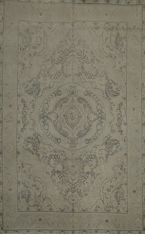 Graceful Tabriz Persian Area Rug 6x9 with Timeless Floral Motifs and Design