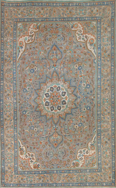 Hand-Knotted Wool Tabriz Persian Area Rug 7x10