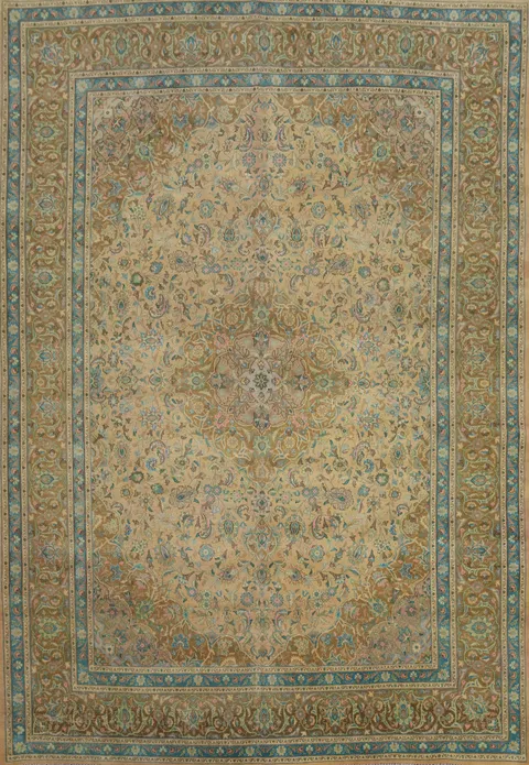 Floral Mashad Persian Area Rug 10x13