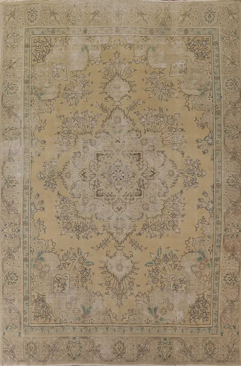 Geometric Tabriz Persian Area Rug 9x12