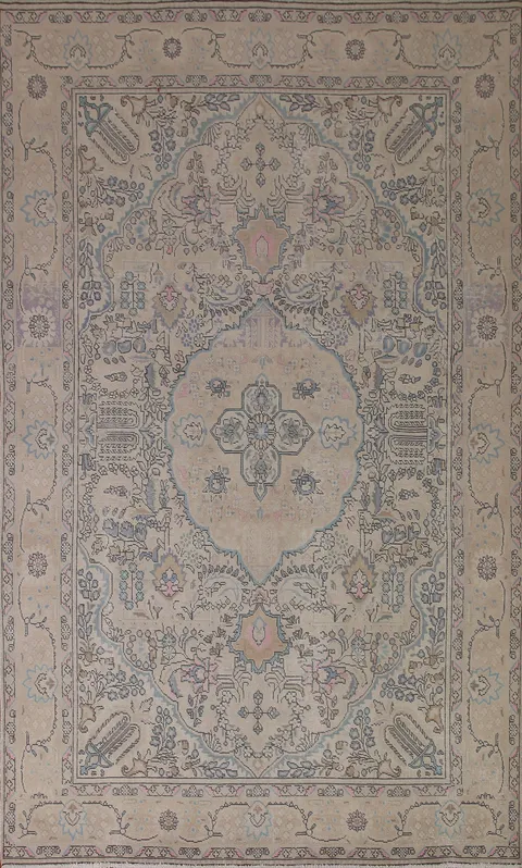 Geometric Tabriz Persian Area Rug 6x10