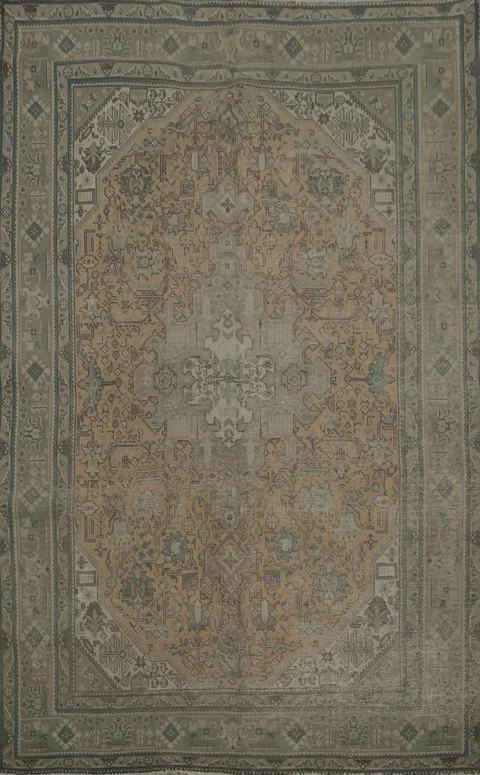 Ornate Design Tabriz Persian Area Rug 7x10 with Subtle Color Palette