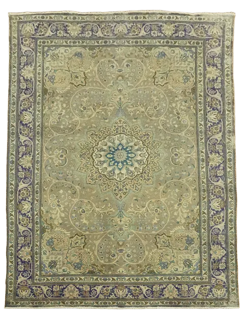 Vintage Tabriz Persian Area Rug 9x11