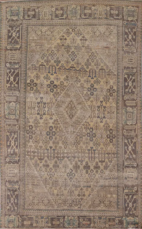 Geometric Joshaghan Persian Area Rug 7x10