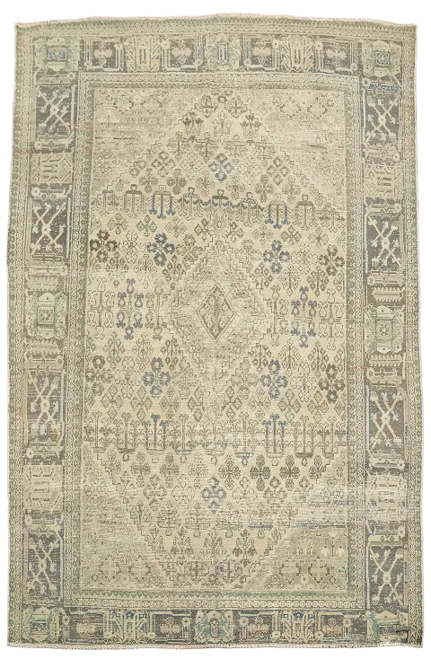 Geometric Joshaghan Persian Area Rug 7x10