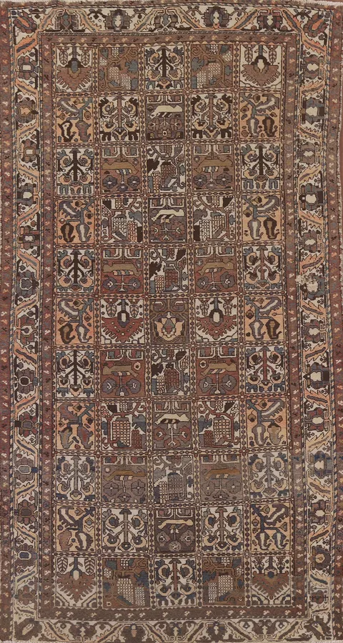 Garden Design Bakhtiari Persian Area Rug 5x10