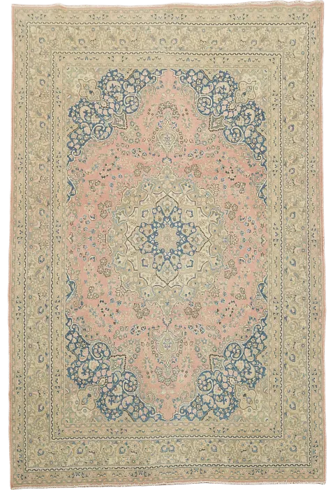 Traditional Mashad Persian Wool Area Rug 9x12