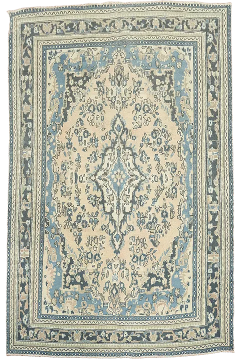 Vintage Wool Hamedan Persian Area Rug 7x10