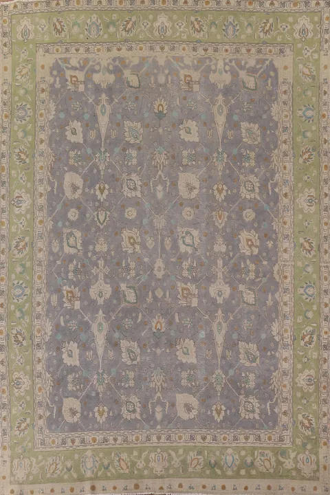 Distressed Over-Dyed Tabriz Persian Area Rug 10x13