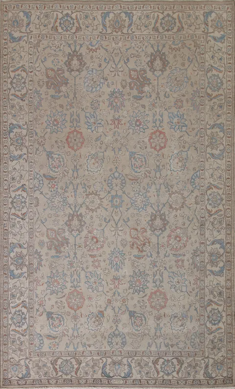 Distressed Tabriz Persian Area Rug 8x11