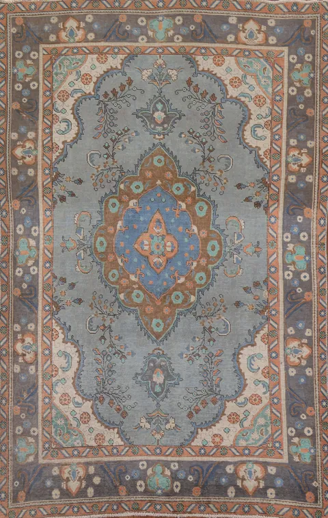 Vintage Tabriz Persian Area Rug 6x9