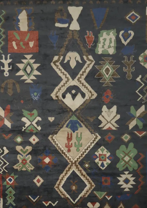 Bohemian Moroccan Large Rug 12x15 with Intricate Geometric Patterns