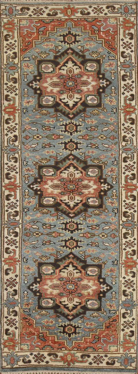 Heriz Serapi Oriental Runner Rug 3x8