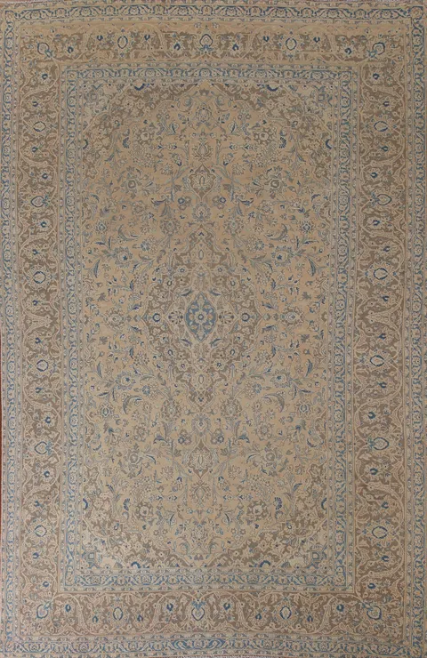 Distressed Kashan Persian Area Rug 8x11
