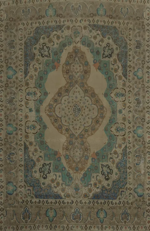 Traditional Tabriz Persian Area Rug 9x12 Rich Earth Tones