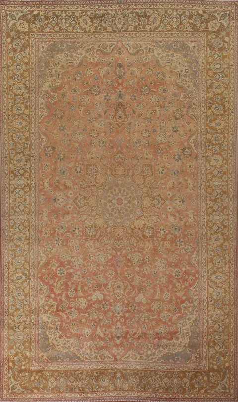 Handmade Wool Kashan Persian Area Rug 9x13