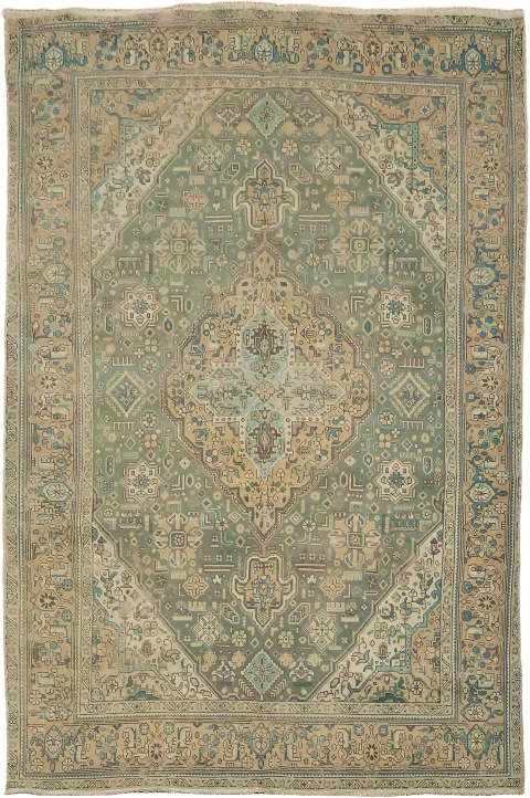 Geometric Tabriz Persian Area Rug 6x10