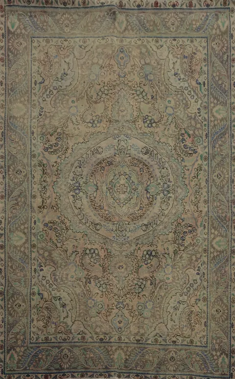 Enhance Your Decor with This Timeless Vintage Tabriz Persian Area Rug 7x9