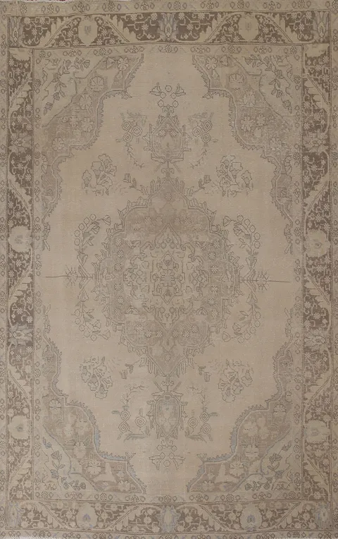Distressed Tabriz Persian Area Rug 6x10