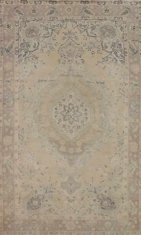 Distressed Tabriz Persian Area Rug 6x10