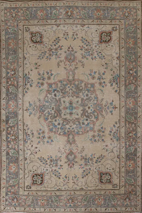 Handmade Tabriz Persian Area Rug 7x9