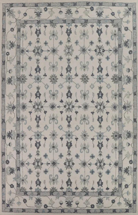 All-Over Geometric Oushak Hand-Tufted Rugs