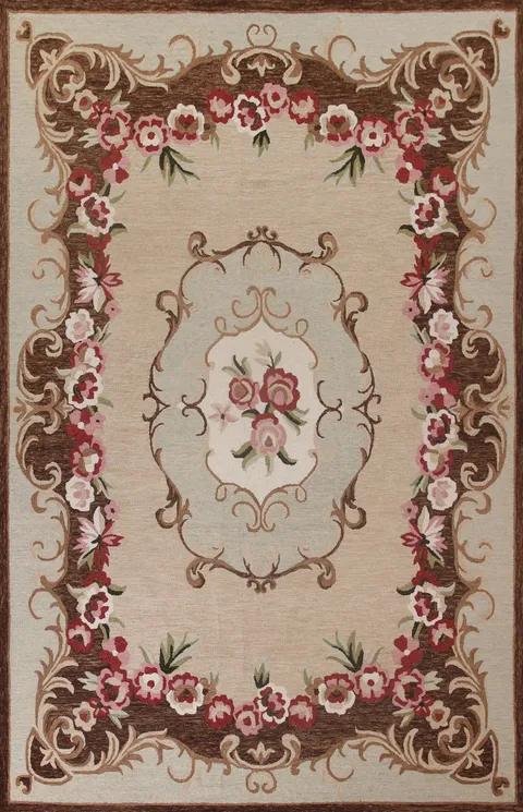 Victorian Style Aubusson Hand-Tufted Rugs