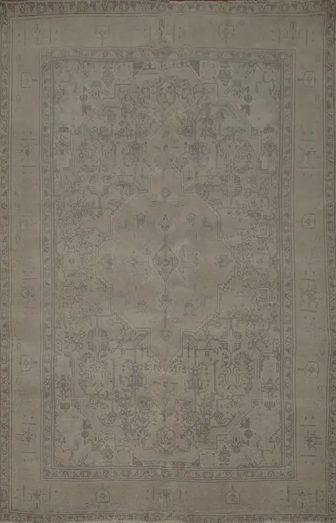Traditionally Styled Tabriz Persian Area Rug 7x10 with Detailed Borders