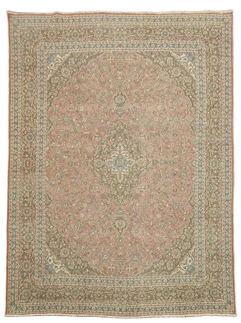 Traditional Kashan Persian Area Rug 9x13
