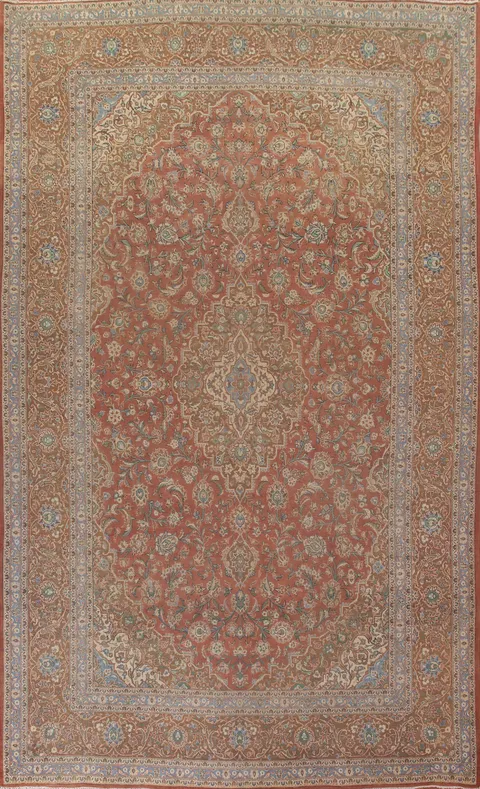Traditional Kashan Persian Large Rug 10x15