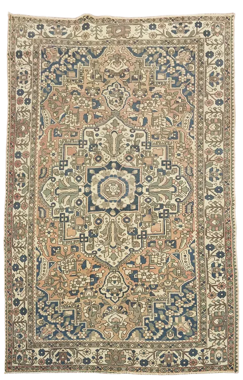 Geometric Bakhtiari Persian Area Rug 7x10