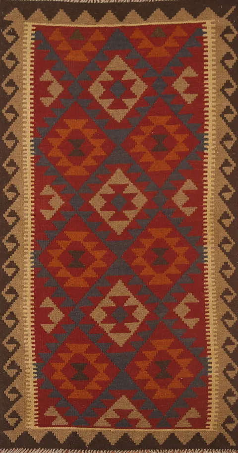 Geometric Kilim Oriental Area Rug 4x7