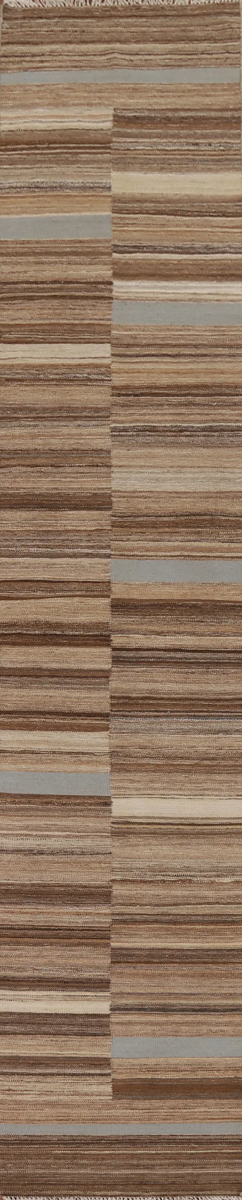 Striped Kilim Modern Runner Rug 2x14