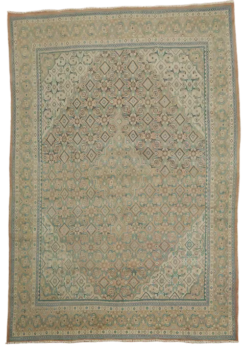 Geometric Wool Ardebil Persian Area Rug 9x12