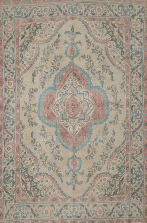 Vintage Tabriz Persian Area Rug 9x12