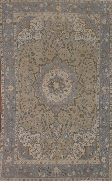 Vintage Wool Tabriz Persian Area Rug 7x10