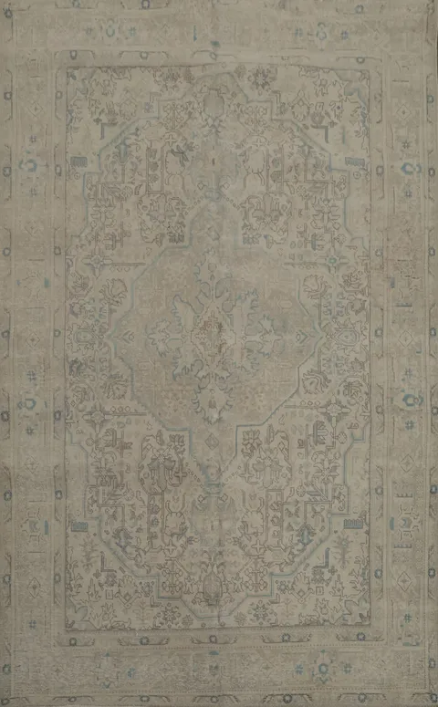 Wool Distressed Tabriz Persian Area Rug 7x10