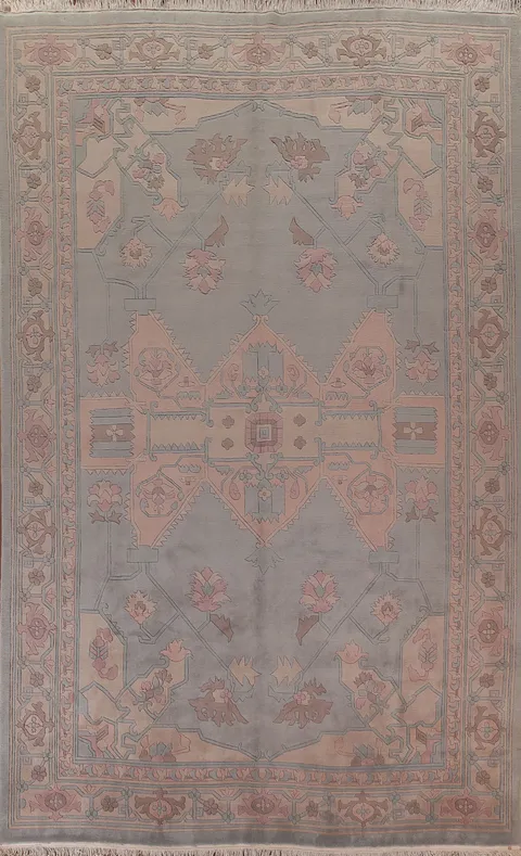 Vegetable Dye Savonnerie Oriental Large Rug 10x14