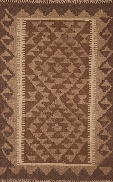Reversible Wool Kilim Oriental Area Rug 3x4