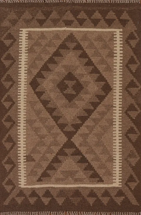 Reversible Wool Kilim Oriental Area Rug 3x4